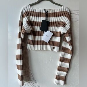 NWT Balmain Striped Cropped Sweater – Size 38 
RARE FIND | SOLD OUT STYLE